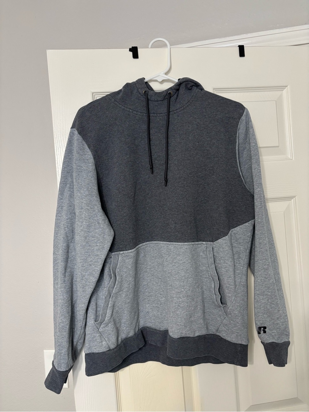 Men's Two-Tone Gray Pullover Hoodie Sweatshirt